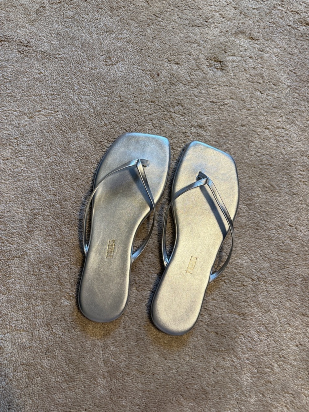 TKEES SilverSquare Toe Sandal